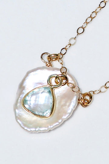 PETUNIA NECKLACE- AQUA